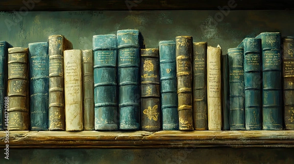 Obraz Ancient Books on Shelf