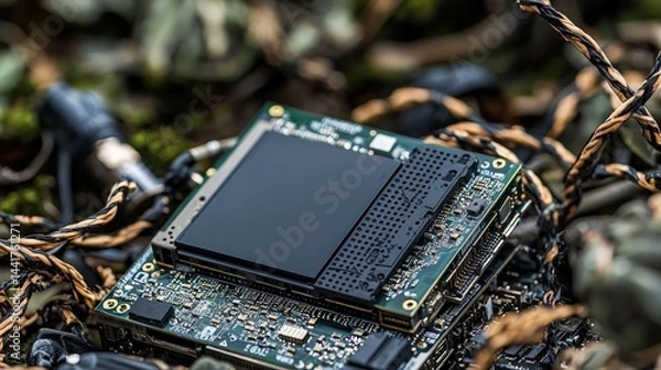 Fototapeta Securing encrypted hard drives military operations and tactical security measures in battlefield technology