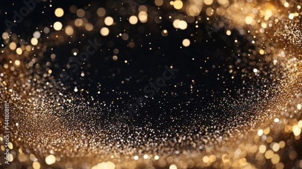 Obraz Glittering golden shimmer creating a festive and luxurious atmosphere perfect for celebrations and special occasions