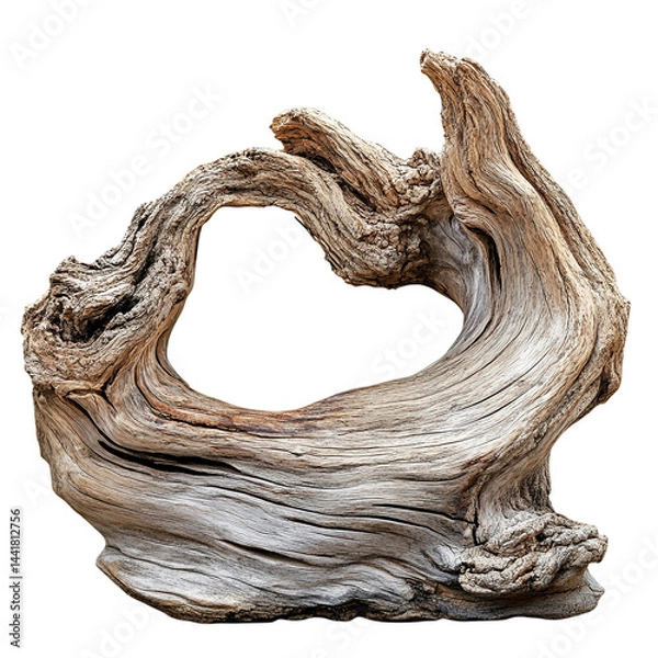 Fototapeta tree stump isolated on white background 
