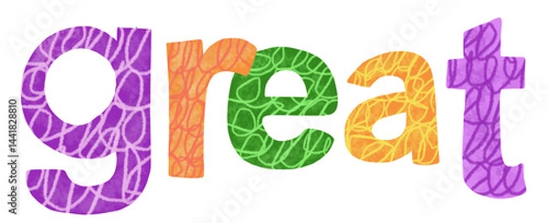 Obraz colorful alphabet text great