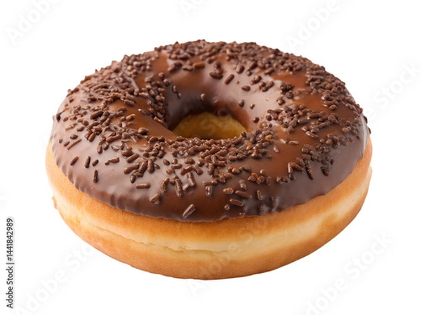 Fototapeta chocolate Donut isolated on transparent background