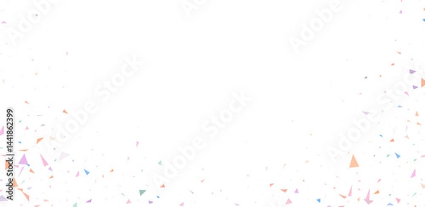 Obraz Happy Round Decoration Desig Celebrate Confetti Transparent Vector White Background. Fun Rain Pattern. Abstract Dust Backdrop