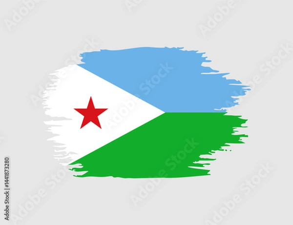 Fototapeta National Flag of Djibouti