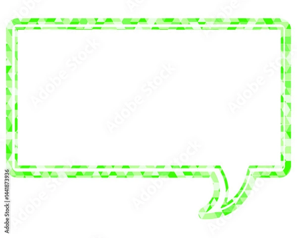 Fototapeta ステンドグラス風吹き出し　三角形模様　四角形