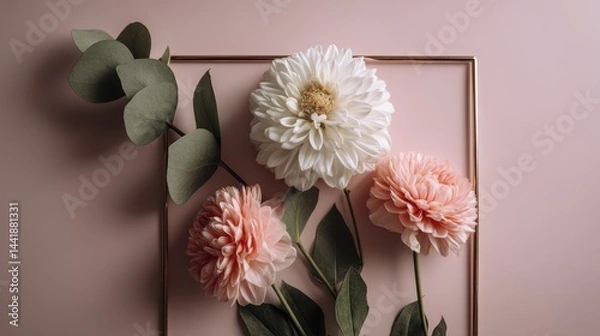 Fototapeta Soft pastel picture frame border perfect -1 - sophisticated fancy colors