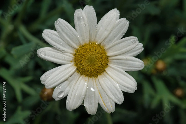 Fototapeta Margeriteblüte Nass