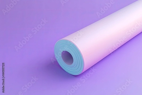 Fototapeta Paper Roll on Purple Background