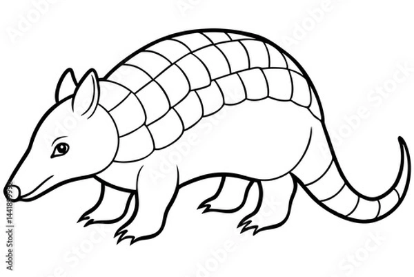 Fototapeta Elegant Pangolin Outline
