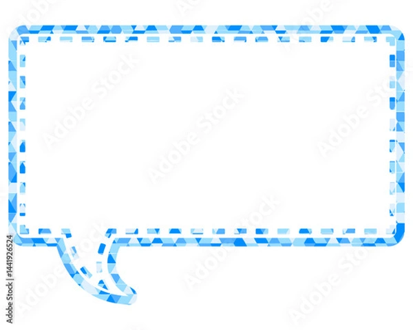 Fototapeta ステンドグラス風吹き出し　三角形模様　四角形