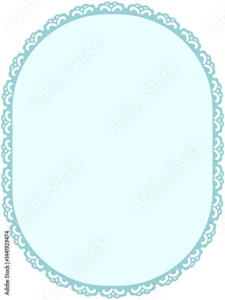 Fototapeta Lace Text Oval Frame
