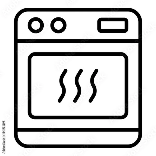 Fototapeta Oven icon for kitchen appliance and cooking concepts