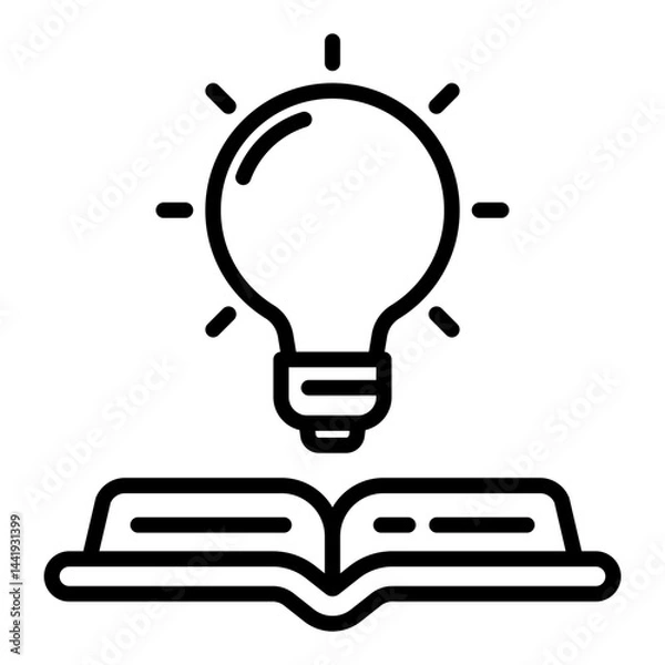 Fototapeta Creative knowledge and innovative learning icon