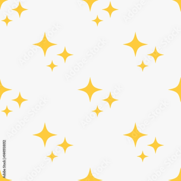 Fototapeta Seamless pattern with stars. Modern background recolorable
