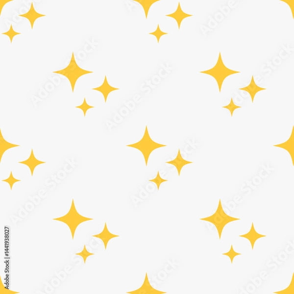 Fototapeta Seamless pattern with stars. Modern background recolorable