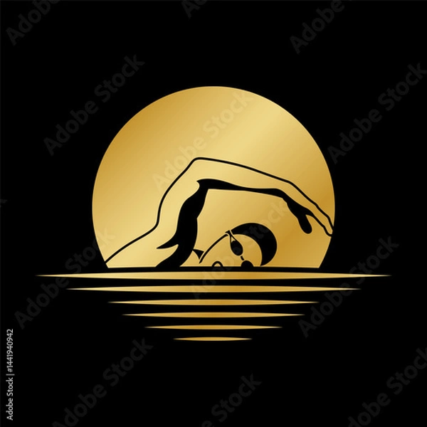 Obraz Swimming Logo Icon. Vector illustration