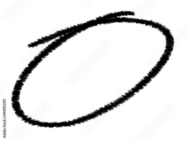 Obraz Hand draw of marker isolated on white background