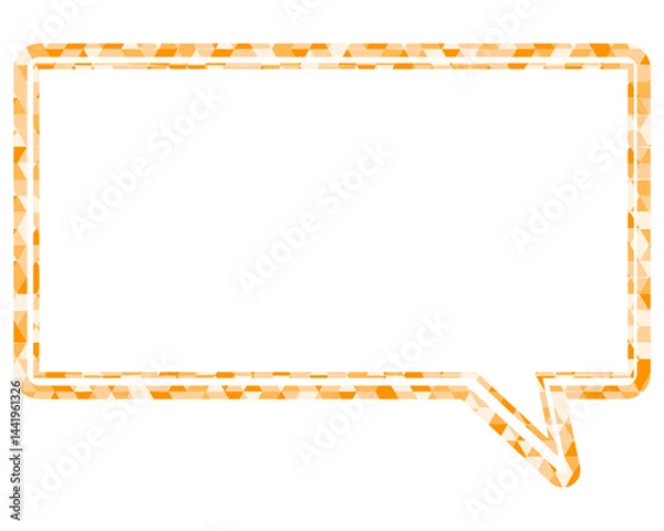 Fototapeta ステンドグラス風吹き出し　三角形模様　四角形