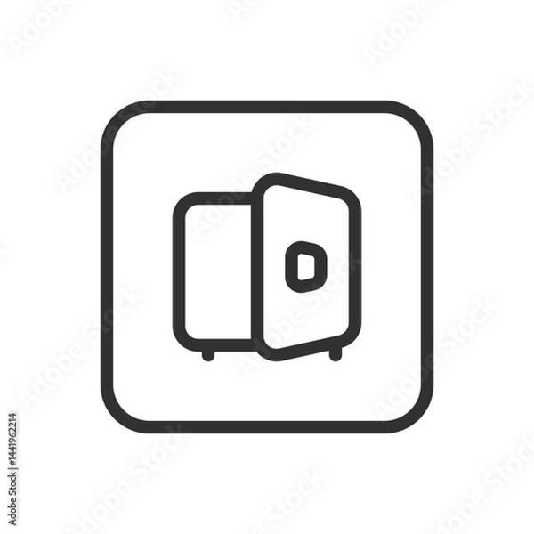 Fototapeta Safe Deposit Box Icon – Secure Storage & Protection