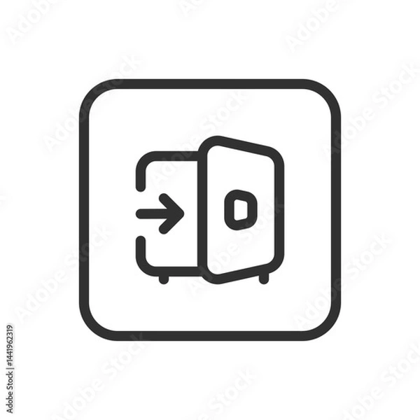 Fototapeta Safe Deposit Box Icon – Secure Storage & Protection