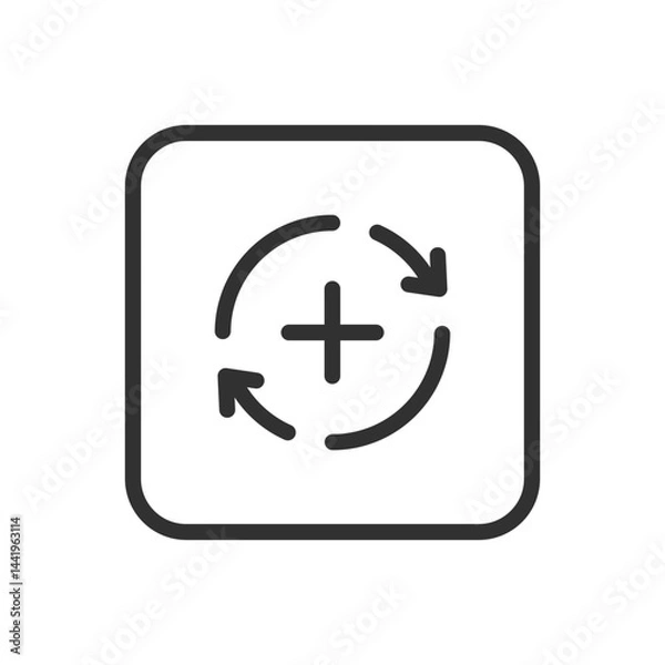 Fototapeta Conversion & Exchange Plus Icon – Add New Currency Operation