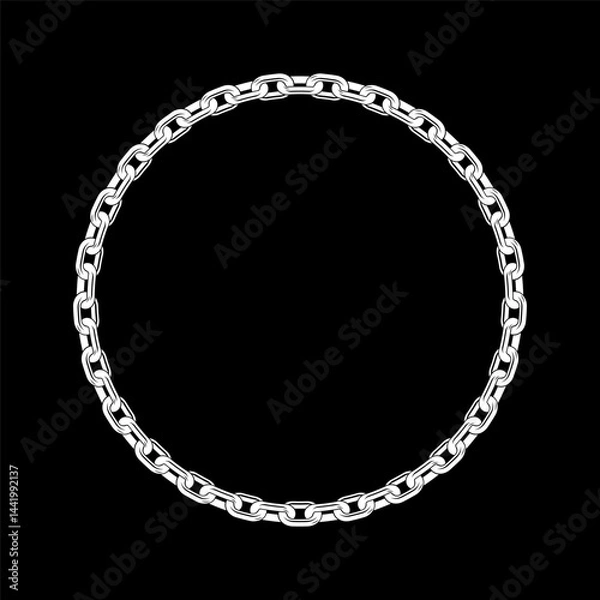 Fototapeta Chain White Color Vector iMage and Illustration