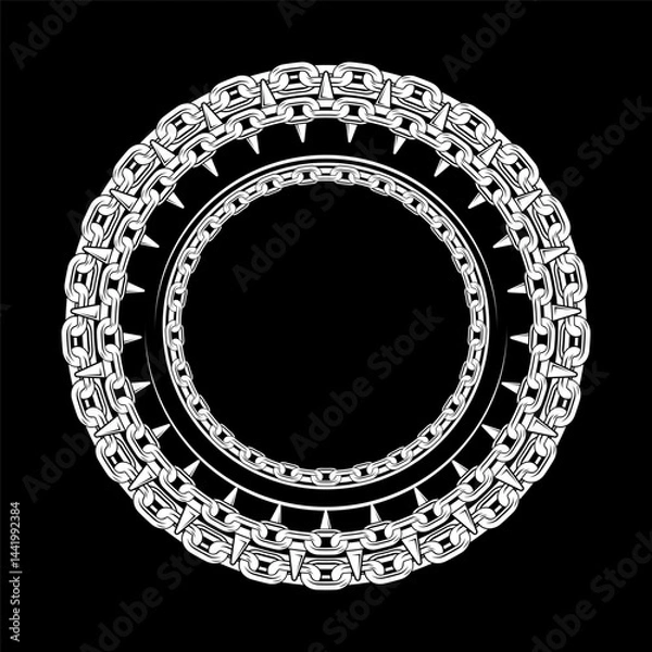 Fototapeta Chain White Color Vector iMage and Illustration