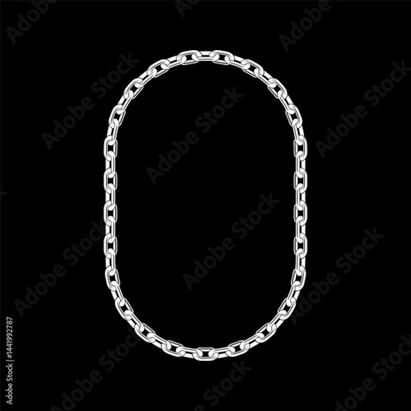Fototapeta Chain White Color Vector iMage and Illustration
