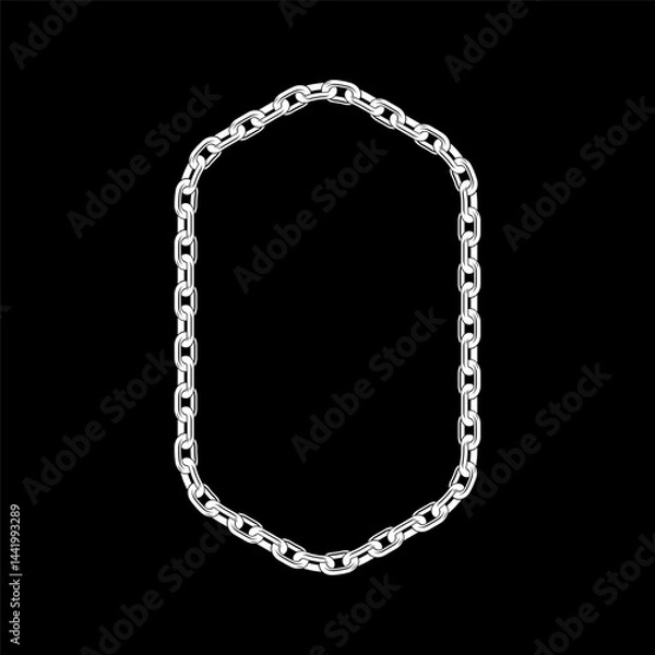 Fototapeta Chain White Color Vector iMage and Illustration