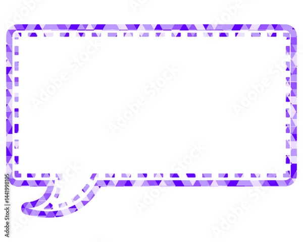 Fototapeta ステンドグラス風吹き出し　三角形模様　四角形