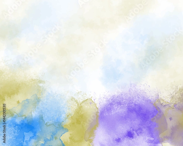 Fototapeta Abstract colorful watercolor for background. Digital art painting.