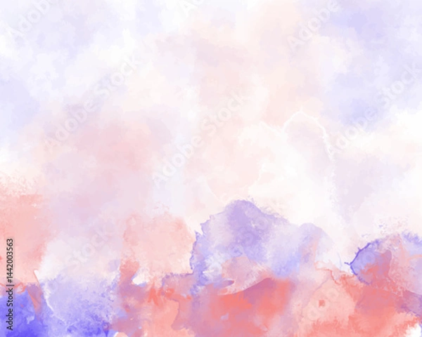 Fototapeta Abstract colorful watercolor for background. Digital art painting.