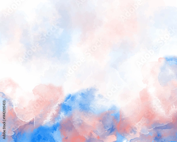 Fototapeta Abstract colorful watercolor for background. Digital art painting.