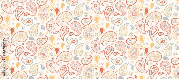 Fototapeta Sample delicate a creativity scrap. Design bohemian of background repetition. Seamless pattern classic as old-fashioned floral.