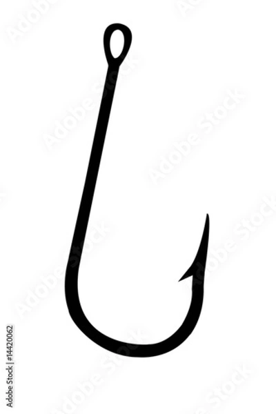 Obraz one fishing hook isolate