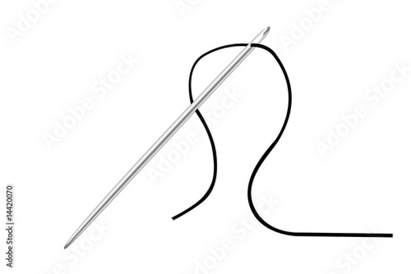 Obraz needle and string isolate