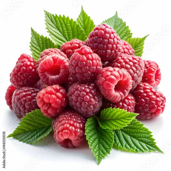 Fototapeta Raspberries Isolated on Transparent Background