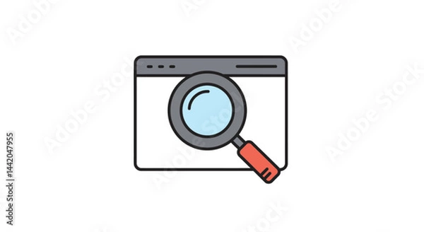 Fototapeta Website inspection using a magnifier