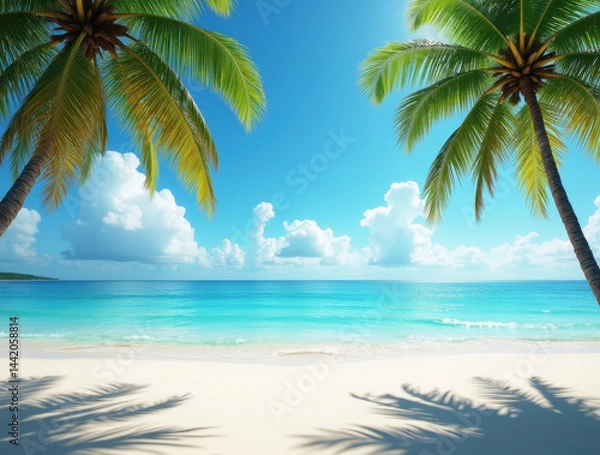 Obraz Palm-Shaded Beach Bliss