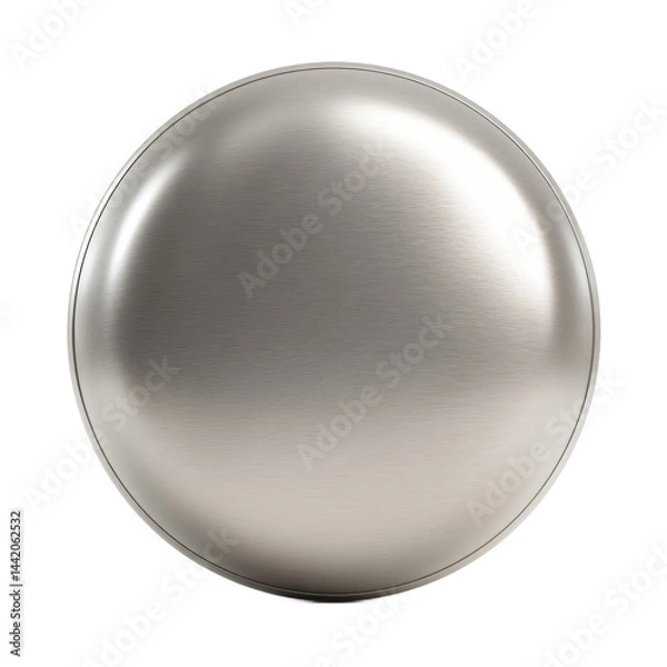 Obraz Spherical metal disk A futuristic button