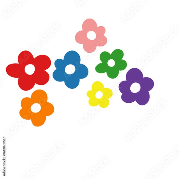 Obraz Rainbow Flowers Decoration