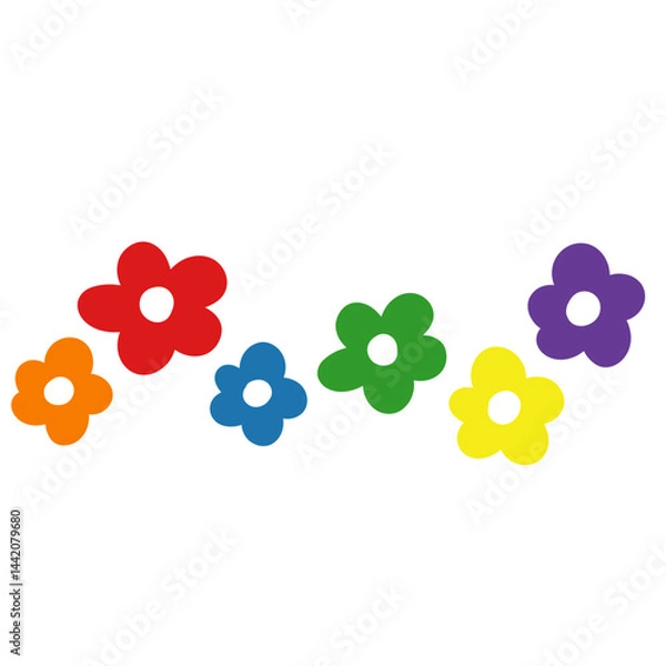 Obraz Rainbow Flowers Decoration