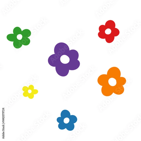 Obraz Rainbow Flowers Decoration