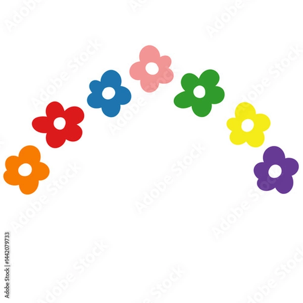 Obraz Rainbow Flowers Decoration