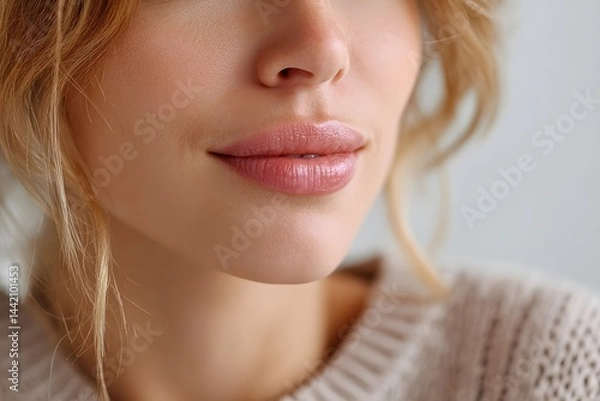 Obraz Captivating close up of a woman s lips