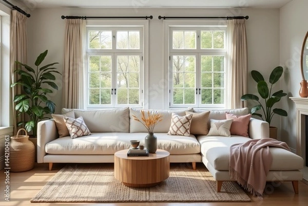 Fototapeta Cozy Living Room Decor Ready for Purchase Online