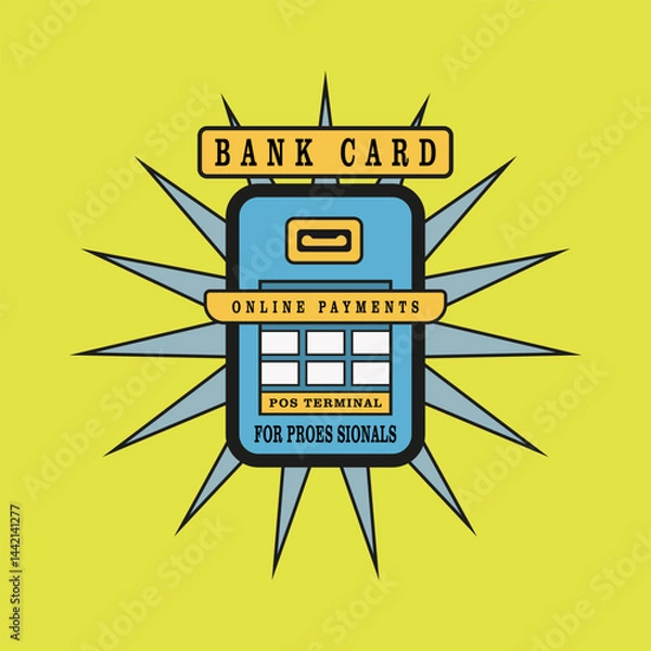 Fototapeta The concept of a POS payment terminal
