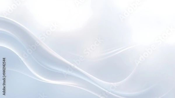 Fototapeta 清涼感のあるライトブルーのシルクドレープ