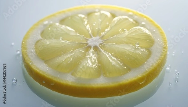 Fototapeta Background featuring sliced lemon texture in isolation