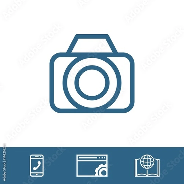 Fototapeta camera icon stock vector illustration flat design